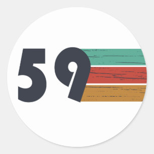 Adesivo Redondo nascer de aniversário de 1959
