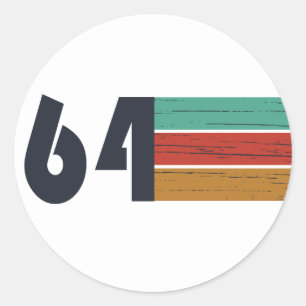 Adesivo Redondo nascer de aniversário de 1964