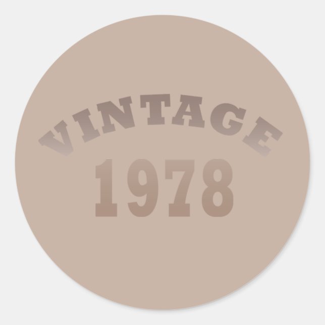 Adesivo Redondo Nascer de aniversário de 1978 (Frente)