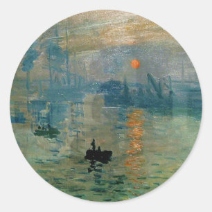 Adesivo Redondo Nascer do sol da impressão de Monet (soleil