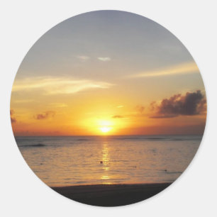 Adesivo Redondo Nascer do sol das caraíbas