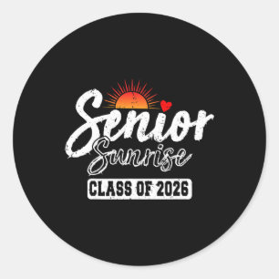 Adesivo Redondo Nascer do Sol dos Veteranos 2026 Turma de 2026 Gra