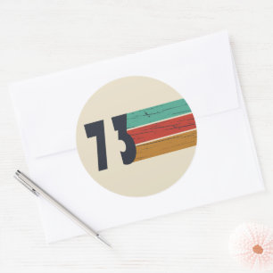 Adesivo Redondo nascer em presente de aniversário de 1973