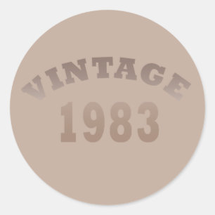 Adesivo Redondo nascer em presente de aniversário de 1983