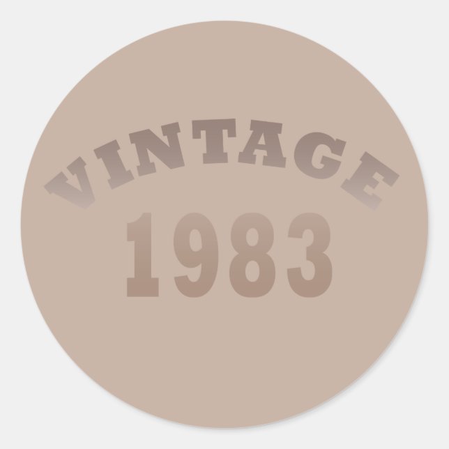 Adesivo Redondo nascer em presente de aniversário de 1983 (Frente)