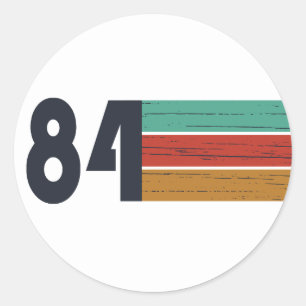 Adesivo Redondo nascer em presente de aniversário de 1984