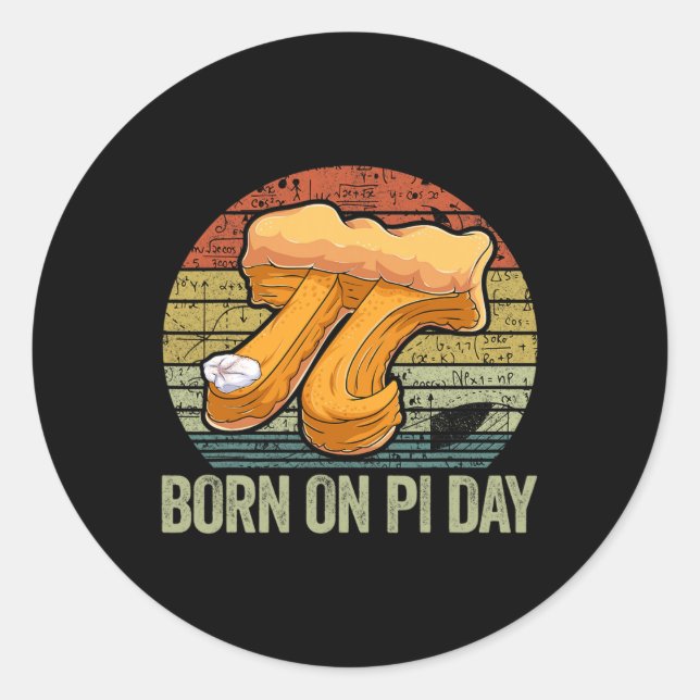 Adesivo Redondo Nascer Na Camisa Do Dia Pi3 (Frente)
