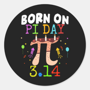 Adesivo Redondo Nascer No Aniversário Do Pi De 2025 Happy Pi Day M
