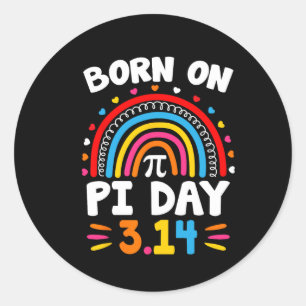 Adesivo Redondo Nascer No Aniversário Do Pi De 2025 Happy Pi Day M