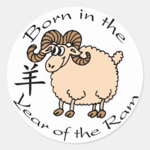 Adesivo Redondo Nascer no ano da ram (chinesa)