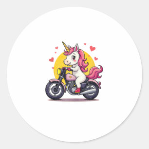 Adesivo Redondo Nascer Para Bike Unicorn I Motocicleta Fan Biker D