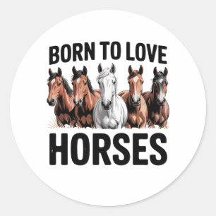 Adesivo Redondo Nascer para Cavalos de Amor