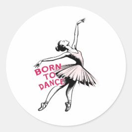 Adesivo Redondo Nascer para Dance Ballerina, Dançarina Balé