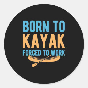 Adesivo Redondo Nascer Para Kayak Forçado A Trabalhar