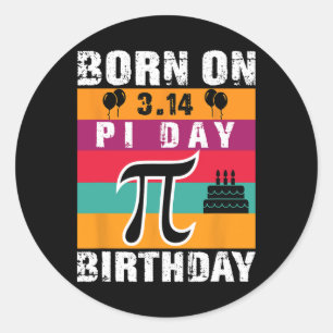 Adesivo Redondo Nascer Pi Day No Dia De Aniversário Do Pi 3.14