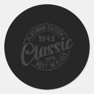 Adesivo Redondo Nascido Em 1943 Clic Edição Platinum Aniversário S