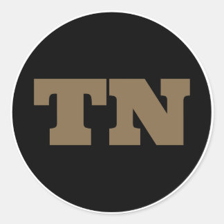 Adesivo Redondo Nashville (TN) - Preto x Dourado x Branco