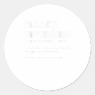 Adesivo Redondo NASTY WOMAN Definition