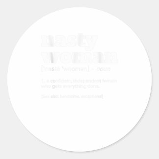 Adesivo Redondo NASTY WOMAN Definition