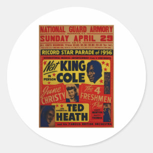 Adesivo Redondo Nat King Cole