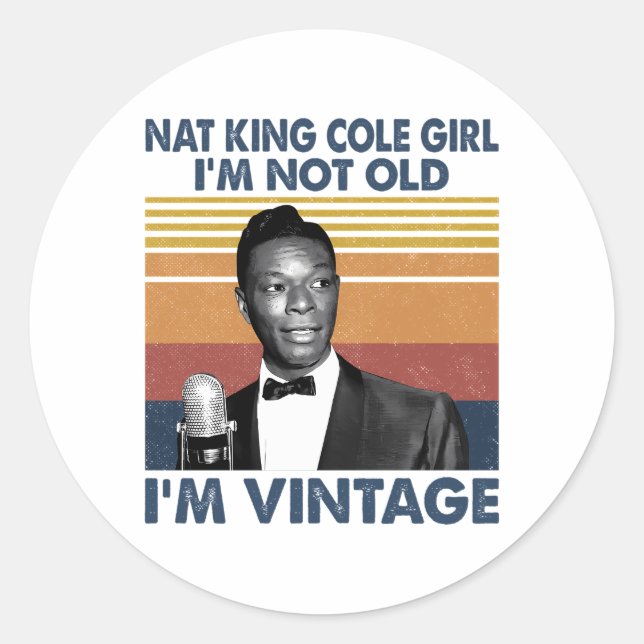 Adesivo Redondo Nat King Cole (Frente)