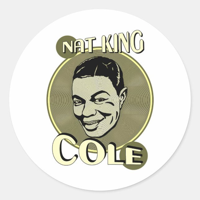 Adesivo Redondo Nat King Cole (Frente)