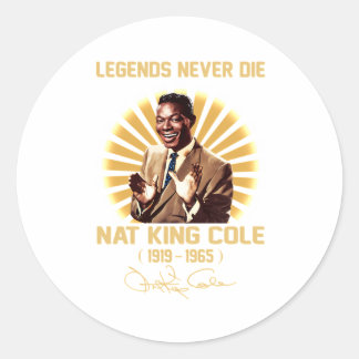 Adesivo Redondo Nat King Cole