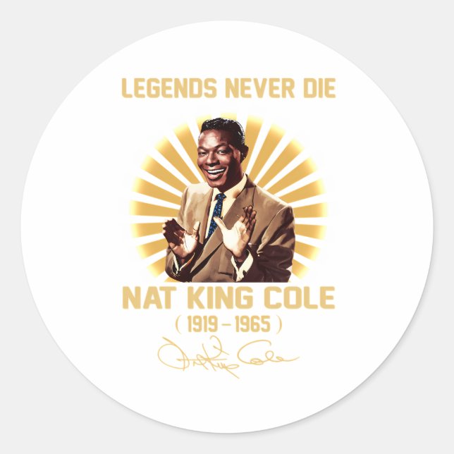 Adesivo Redondo Nat King Cole (Frente)