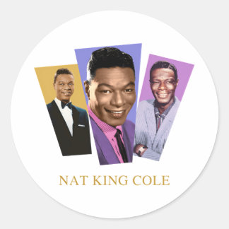 Adesivo Redondo Nat King Cole