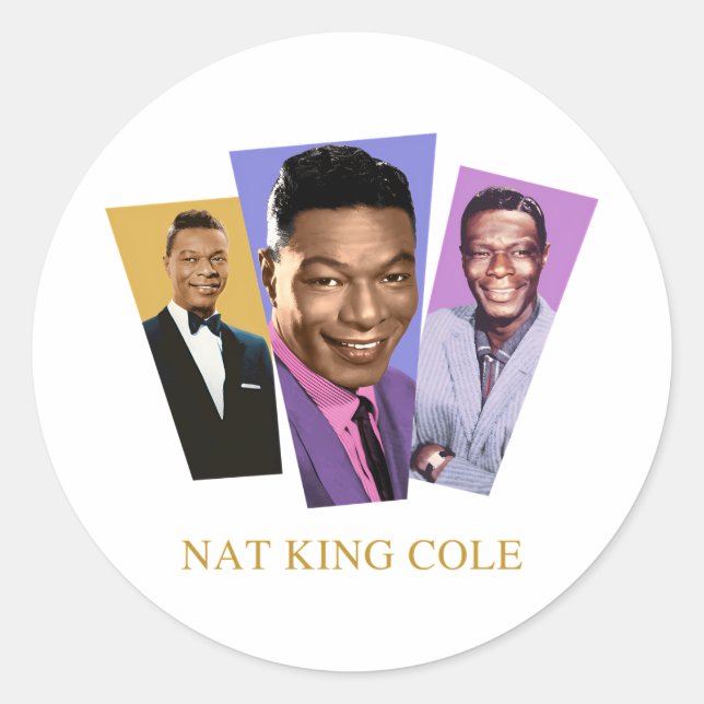 Adesivo Redondo Nat King Cole (Frente)