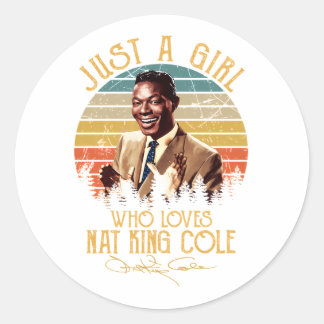 Adesivo Redondo Nat King Cole
