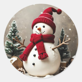 Adesivo Redondo Natais vintages - Autocolantes