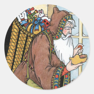 Adesivo Redondo Natais vintages, Noel Toys Clogs Calçados