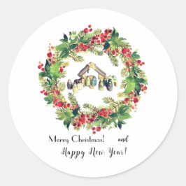 Adesivo Redondo Natal!