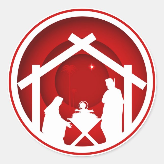 Adesivo Redondo Natal (Frente)