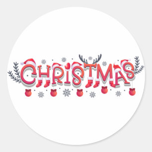 Adesivo Redondo Natal