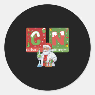 Adesivo Redondo Natal 67 Meme Ciência Química Humor Periódico