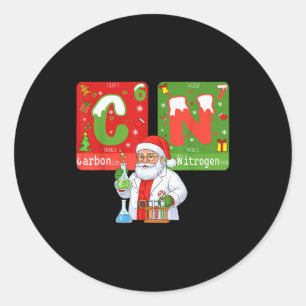 Adesivo Redondo Natal 67 Meme Ciência Química Humor Periódico