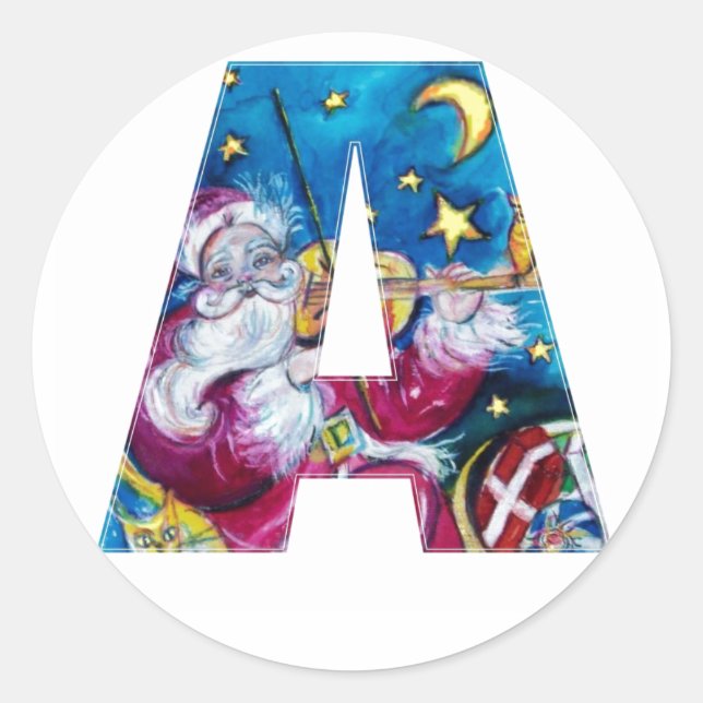 ADESIVO REDONDO NATAL A CARTA/MONOGRAMA DE PAPAIS NOEIS INSPIRADOS (Frente)