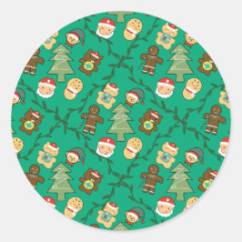 Adesivo Redondo Natal Aconchegante para Decoração de Laptop e Plan