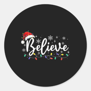 Adesivo Redondo Natal - Acredite no Pai Natal Acredite no Natal