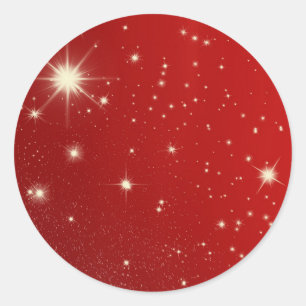 Adesivo Redondo Natal Antigo, Estrelas Brilhantes na Galáxia Verme