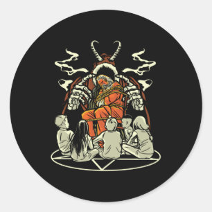 Adesivo Redondo Natal assustador