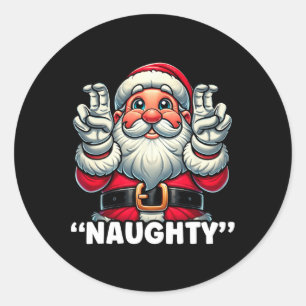 Adesivo Redondo Natal Belo Lista Papais noeis Nojentos Felizes Nat