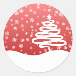 Adesivo Redondo Natal branco