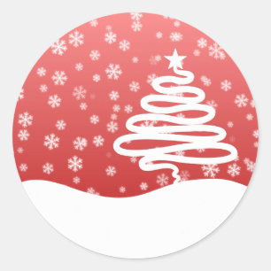 Adesivo Redondo Natal branco
