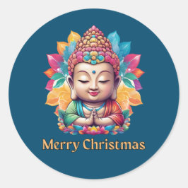 Adesivo Redondo Natal Budista