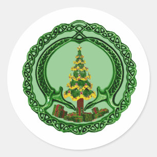 Adesivo Redondo Natal Claddagh