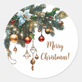 Adesivo Redondo Natal clássico