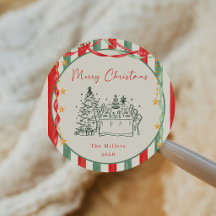 Natal com Laço de Listras Vintage